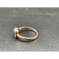 Ladies 10ct Yellow Gold Double Heart Ring (Pre-Owned)