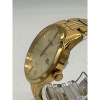 Citizen Unisex Gold Tone Stainless Steel Case Gold Band Watch 50m WR 