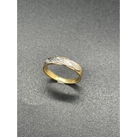 Ladies 18ct Yellow & White Gold Ring (Pre-Owned)