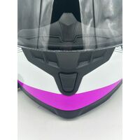 Rjays Motorcycle Helmet Dominator II White/Pink Size S (Pre-owned)