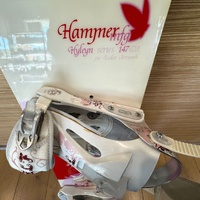 Hammer Hyleyn 147cm Ladies Snowboard with Bindings JM Rodot Art Pink White