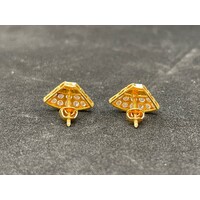 Ladies 21ct Yellow Gold Earrings (Pre-Owned)