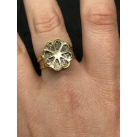 Ladies 18ct Yellow Gold Clover Design Ring (Pre-Owned)