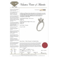 Ladies Platinum Natural Diamond Engagement Ring Princess Cut VS1 