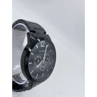 Chisel Black Metal Band Stainless Steel Multifunction Diam Men’s Watch 5829276