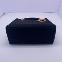 Christian Dior Lady Dior Cannage Medium Nylon Tote Handbag (Pre-owned)