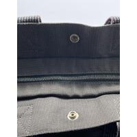 Hermes Canvas Herline MM Tote Bag Shoulder Bag Black Grey Classic Design