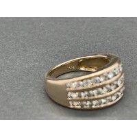 Ladies 9ct Yellow Gold Diamond Ring (Pre-Owned)