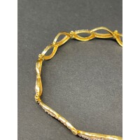 Ladies 18ct Yellow Gold Fancy Link Bracelet (Pre-Owned)