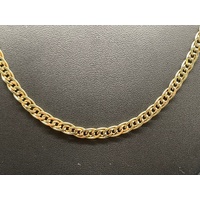 Unisex 9ct Yellow Gold Double Curb Link Necklace (Pre-Owned)