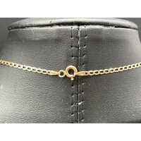 Unisex 9ct Yellow Gold Flat Curb Link Necklace (Pre-Owned)