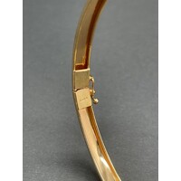 Ladies 18ct Yellow Gold Hinged Bangle (Pre-Owned)