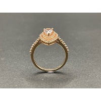 Ladies 9ct Rose Gold Pear Shape Ring