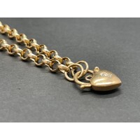 Ladies 9ct Yellow Gold Belcher Link Bracelet
