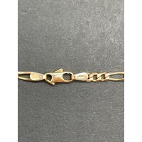 Unisex 9ct Yellow Gold Figaro Link Necklace