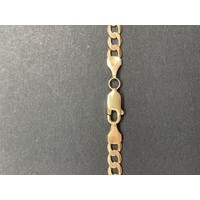 Unisex 10ct Yellow Gold Curb Link Necklace