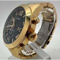 Guess W0668G8 Atlas Gold Stainless Steel Chronograph Black Dial Mens Watch