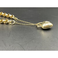 Ladies 10ct Yellow Gold Belcher Link Bracelet