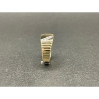 Childs 9ct Yellow Gold CZ Signet Ring