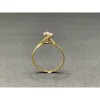 Ladies 18ct Yellow Gold Diamond Ring