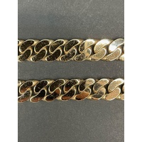 Men's 9ct Yellow Gold Pattern Curb Link Necklace