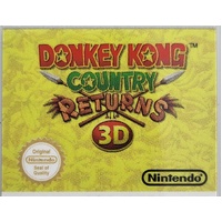 Donkey Kong Country Returns 3D Nintendo 3DS Game Action Adventure