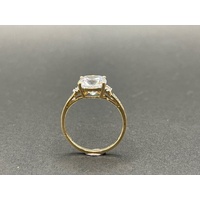 Ladies 9ct Yellow Gold Cubic Zirconia Ring