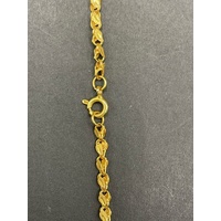 Ladies 22ct Yellow Gold Tulip Link Necklace