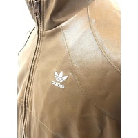 Adidas Originals Adicolor Trefoil Faux Leather Jacket Ladies Wild Brown II6102