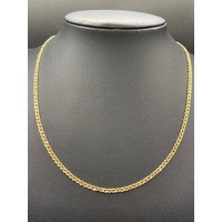 Ladies 9ct Yellow Gold Double Curb Link Necklace