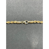 Ladies 18ct Yellow Gold Singapore Twist Link Necklace