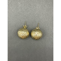 Ladies 18ct Yellow Gold Ball Stud Earrings