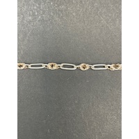 Ladies 925 Sterling Silver Knot Link Bracelet