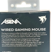 Asena Wired Gaming Mouse Rainbow LED Ergonomic 2400 DPI USB PC Optical