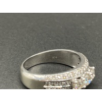 Ladies 9ct White Gold Diamond Ring