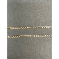 Ladies 9ct Yellow Gold Figaro Link Necklace & Dragonfly Pendant