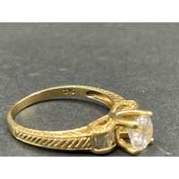 Ladies 9ct Yellow Gold Cubic Zirconia Ring