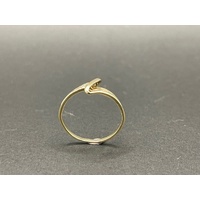 Ladies 9ct Yellow Gold Wave Ring