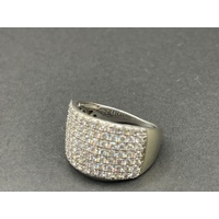 Ladies 14ct White Gold Diamond Cluster Ring