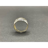 Ladies 18ct Two Tone Gold Double Ring