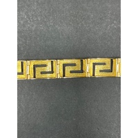 Mens 14ct Yellow Gold Fancy Link Bracelet