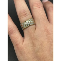 Ladies 9ct Yellow Gold Cubic Zirconia Ring