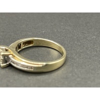 Ladies 9ct Two Tone Gold Diamond Ring