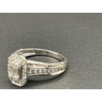 Ladies 9ct White Gold Diamond Ring