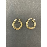 Ladies 18ct Yellow Gold Huggie Hoop Earrings