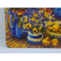 Jason Placemats Set of 6 Cork Back Verandah Wendy Wooden Floral Dining