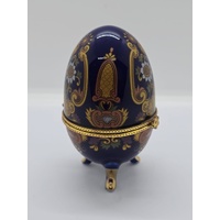 Vintage Porcelain Egg Trinket Box