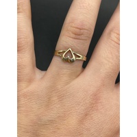 Ladies 9ct Yellow Gold Heart Shape Ring