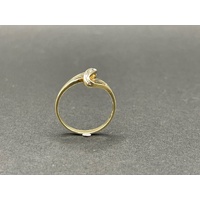 Ladies 9ct Yellow Gold Diamond Ring