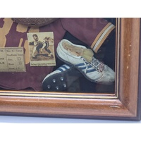 Football Wall Art Memorabilia Display Shadow Box Wood Frame
